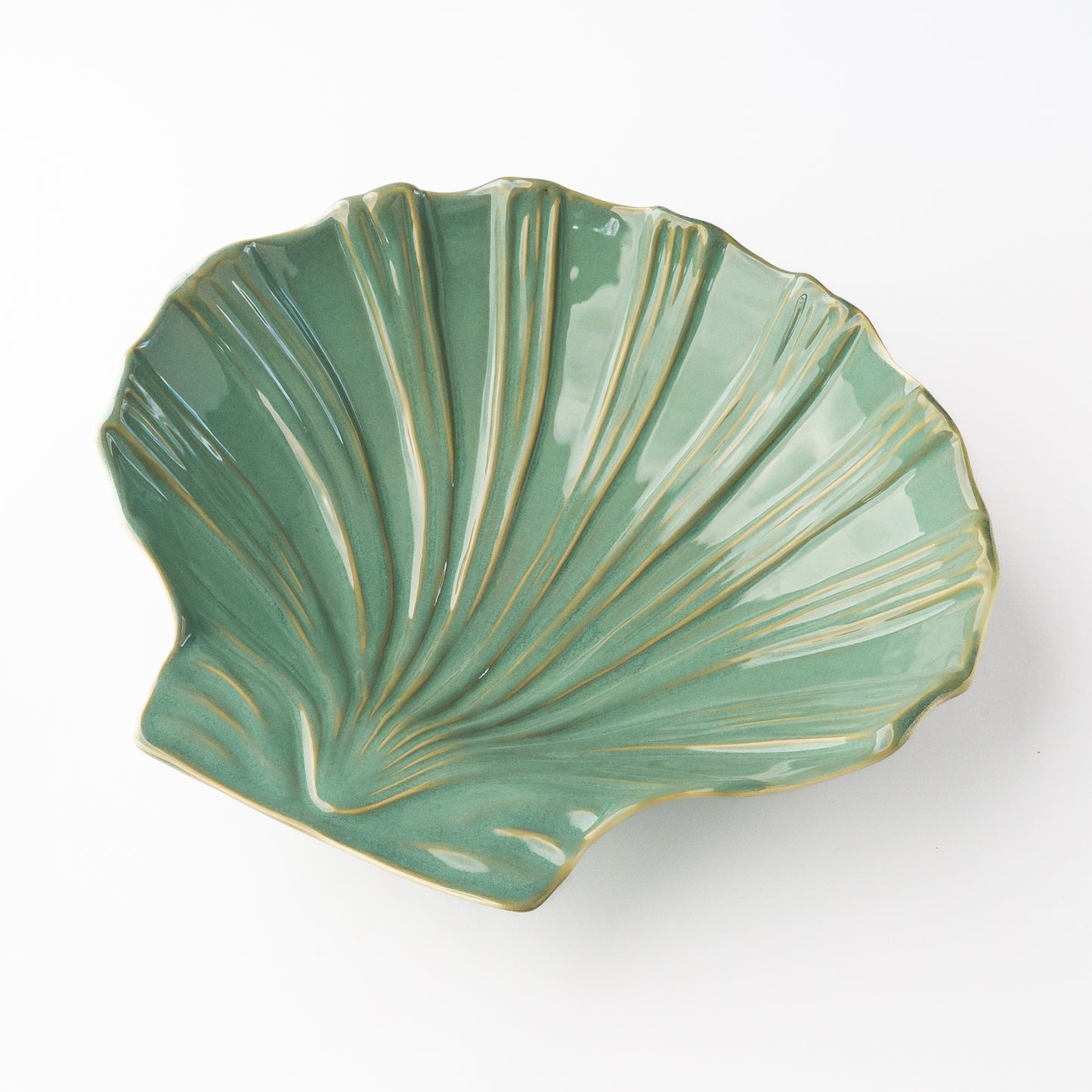 Marea Emeraude Bleue Scallop Dish 35cm