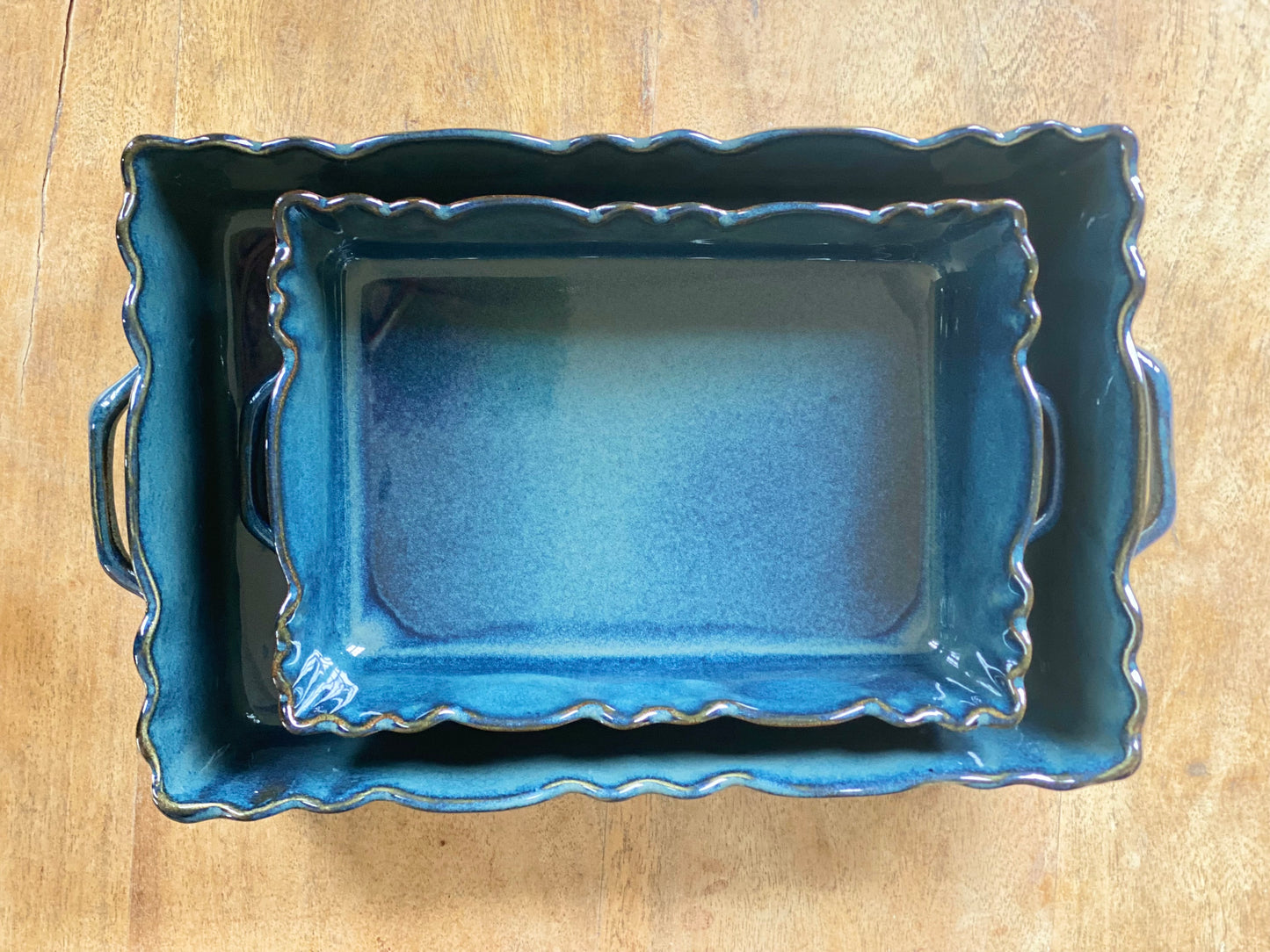 Moove Bleu Abysse Rectangular Baker 32cm
