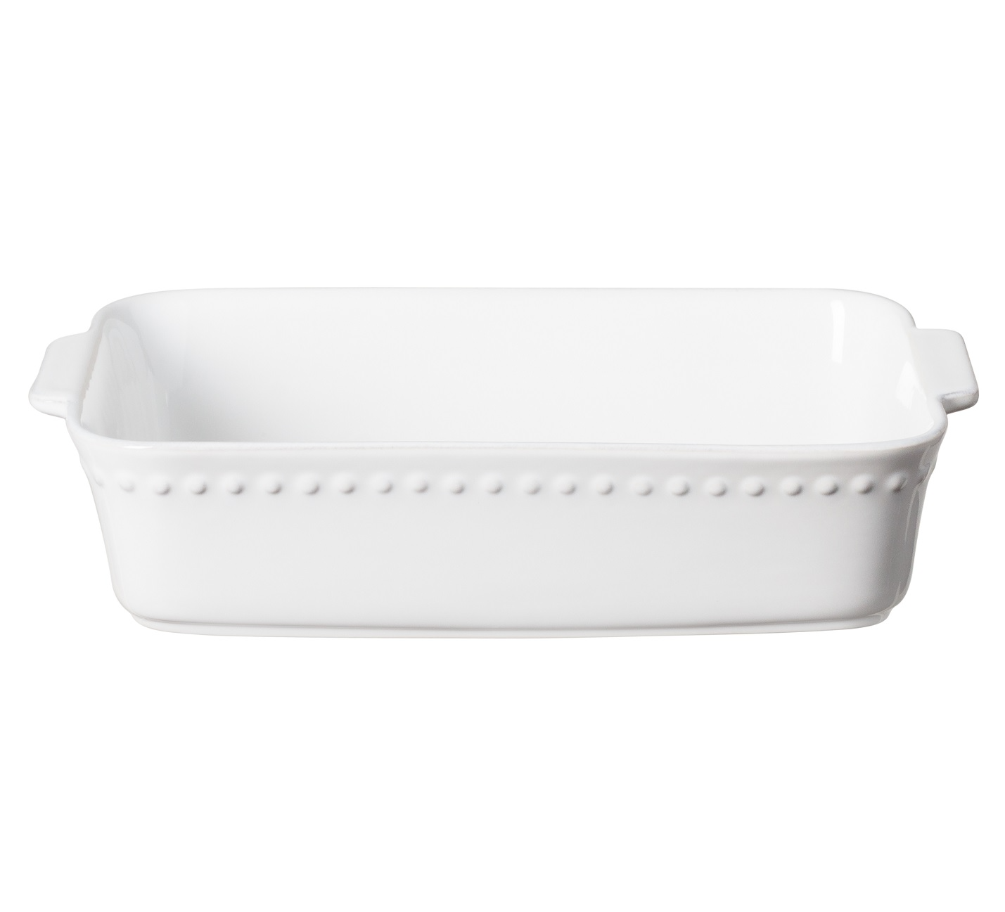 Pearl White Rectangular Baker Medium 33cm